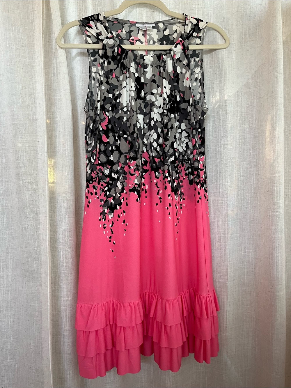 Gray pink flattering mini  dress